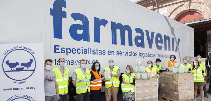 Cofares, reparto solidario al Banco de Alimentos de Madrid